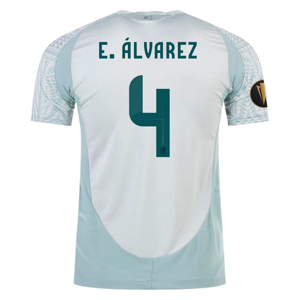adidas Edson Alvarez Mexico Authentic Away Jersey 24/25 w/ Gold Cup 2025 Patches (Linen Green)