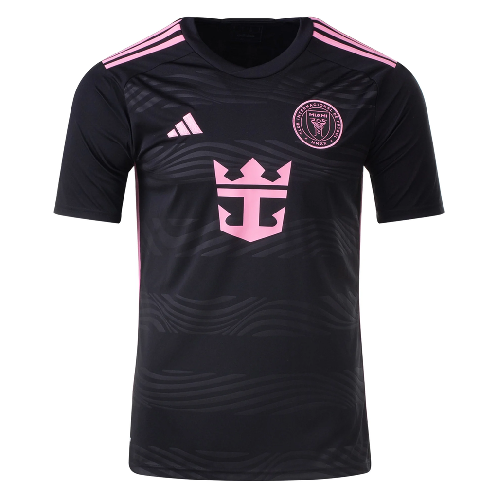 adidas Inter Miami Lionel Messi Away Jersey w/ Royal Caribbean Sponsor* 23/24 (Black)