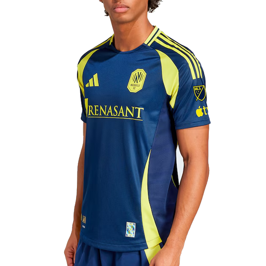 adidas Nashville Authentic Jonathan PÃ©rez Away Jersey w/ MLS + Apple TV 25/26 (Tena Blue)