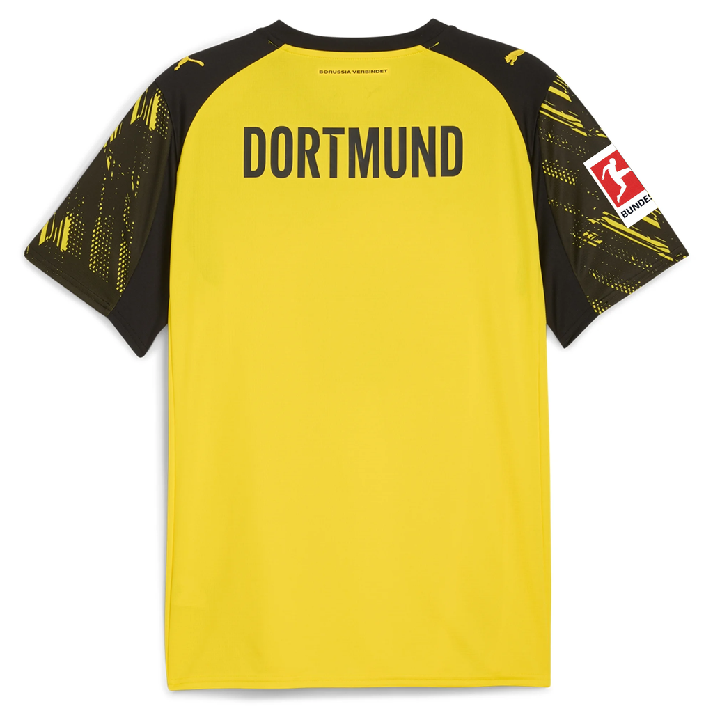 Puma Men's BVB Dortmund Home Jersey w/ Bundesliga Patch 25/26 (Faster Yellow/Black)