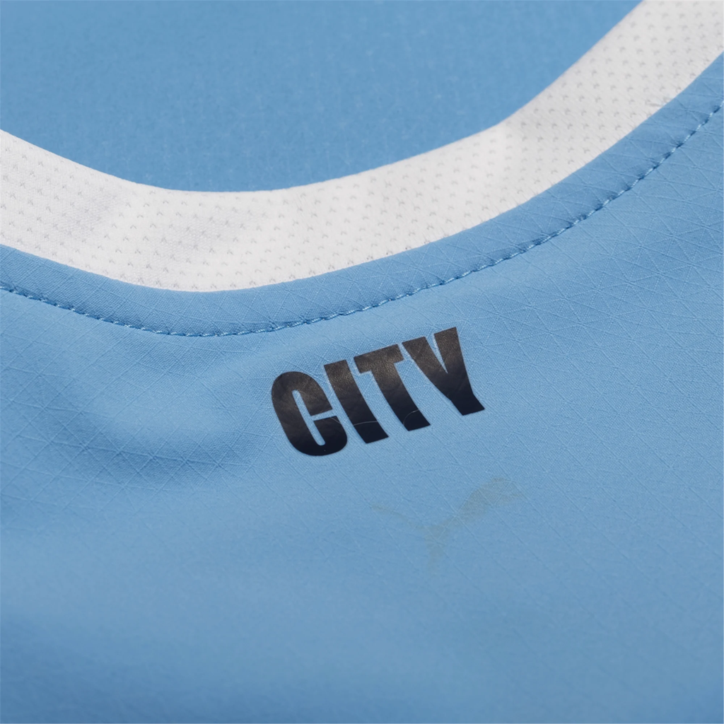 Puma Manchester City Authentic Rodrigo Home Jersey w/ EPL + No Room For Racism Patches 25/26 (Team Light Blue/White)